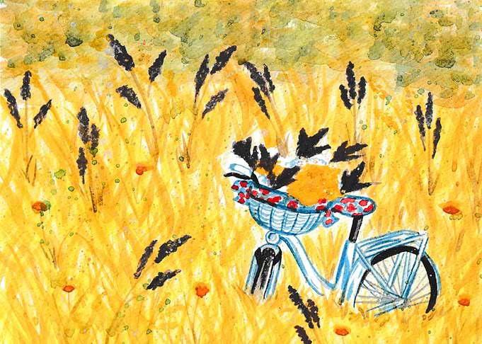 Bicycle in the field