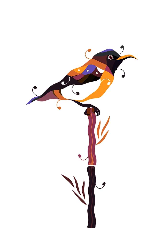 colibri flat art