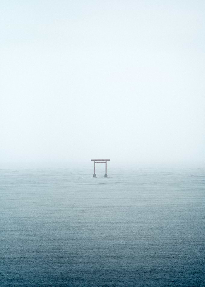 Torii Gate in hazy blue