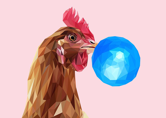bubble gum animal chicken