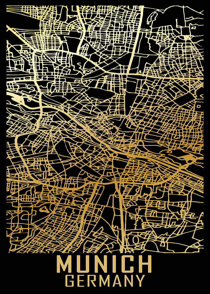 Munich Germany City Map
