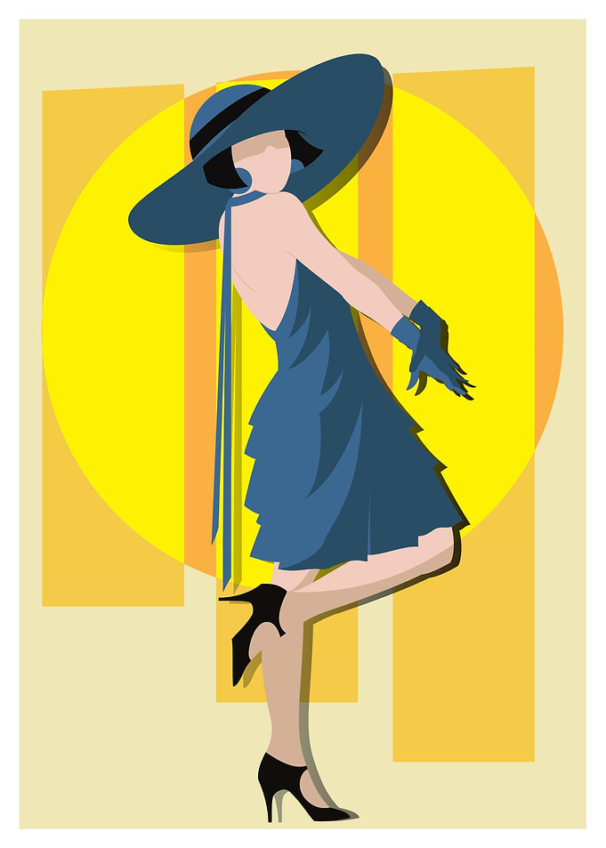 Lady With Blue Hat