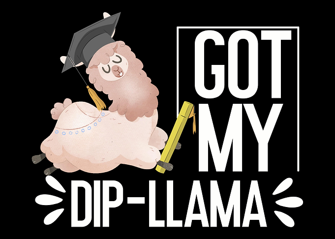 Graduation Llama Diploma