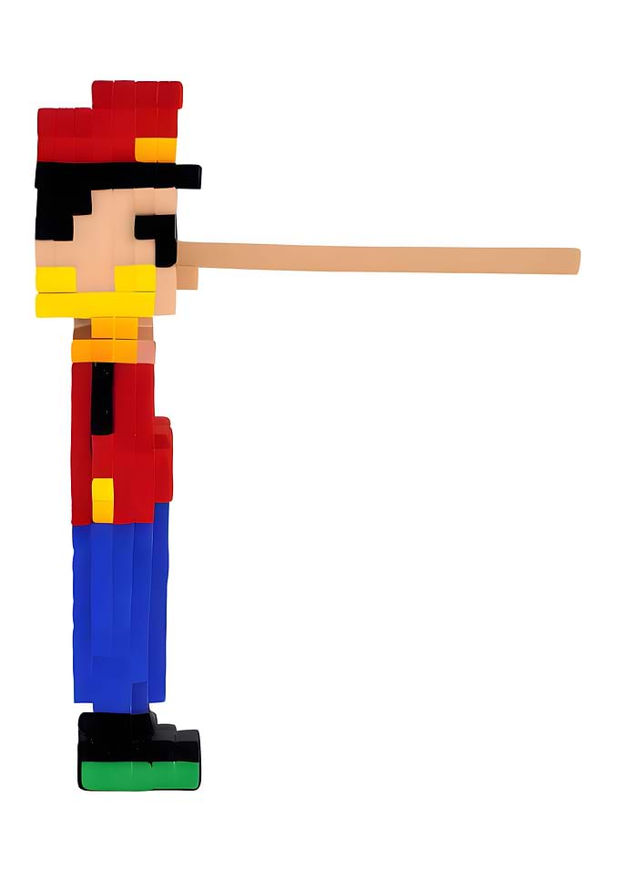 Pinocchio toy blocks rende