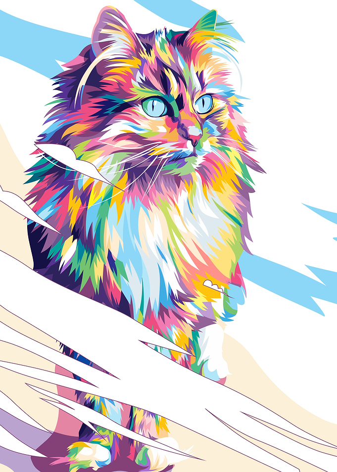 walking cool cat