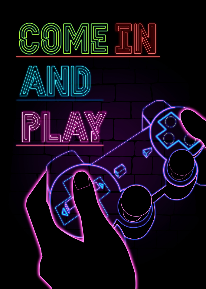 come and play neon