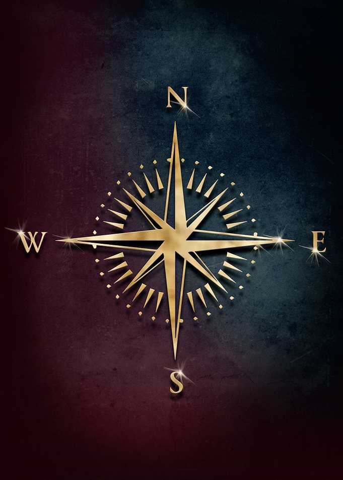 Gold Compass Tattoo
