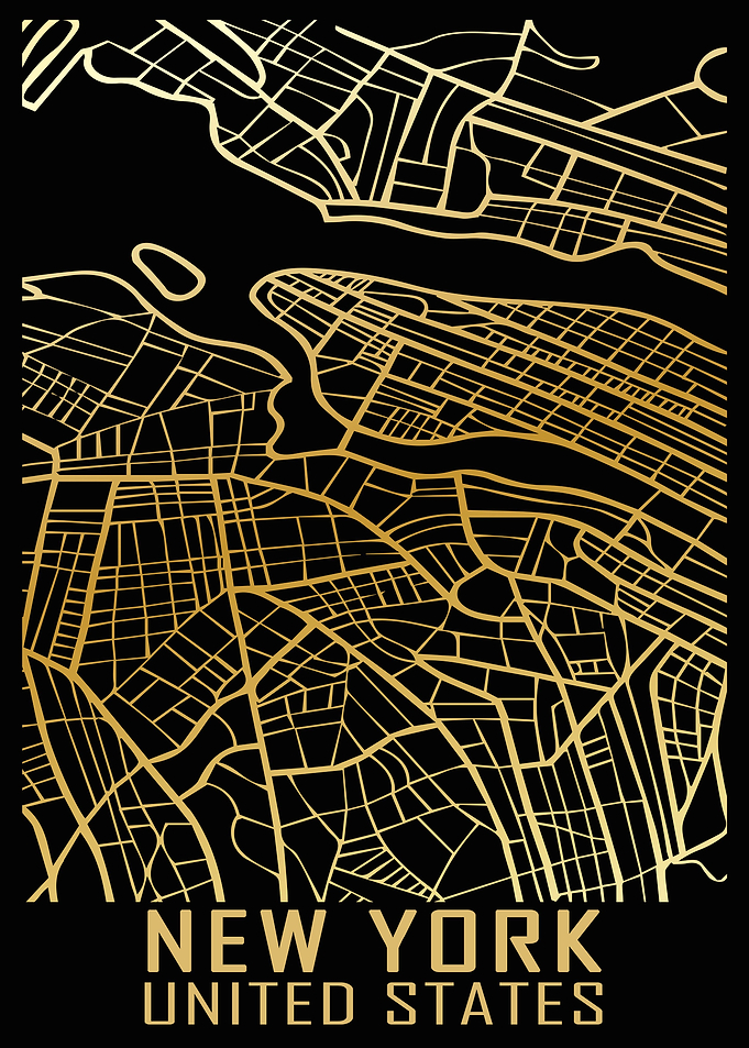 New York USA City Map