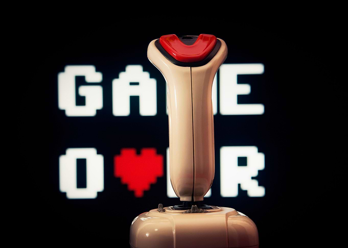 Joystick screen game over