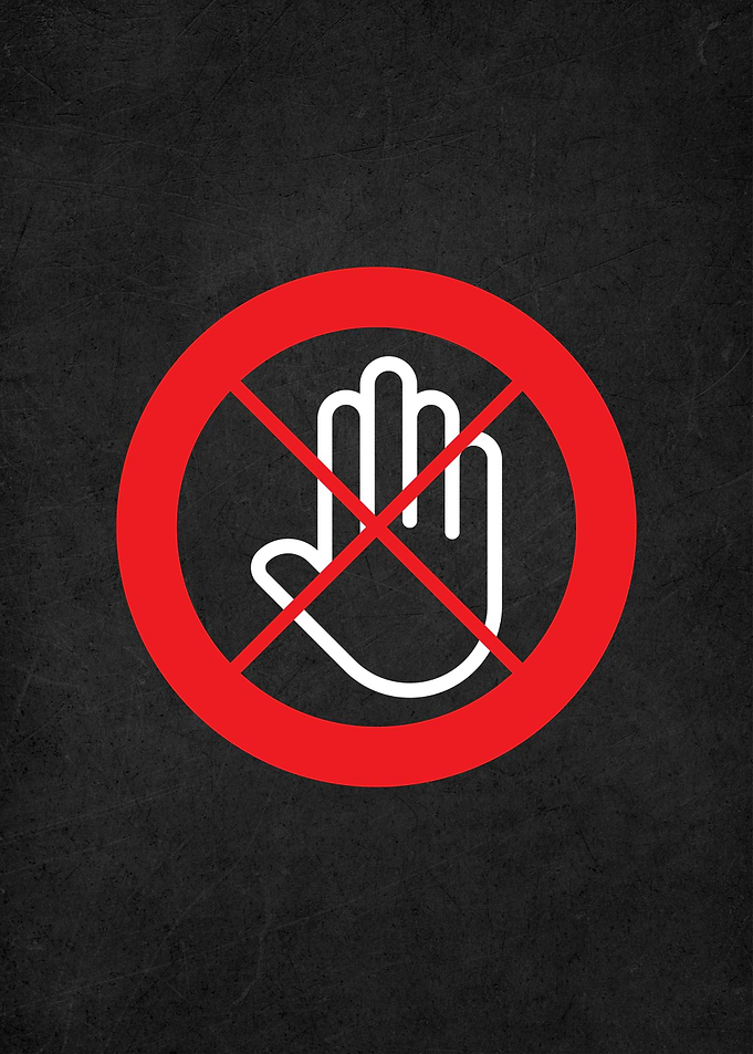 do not touch sign