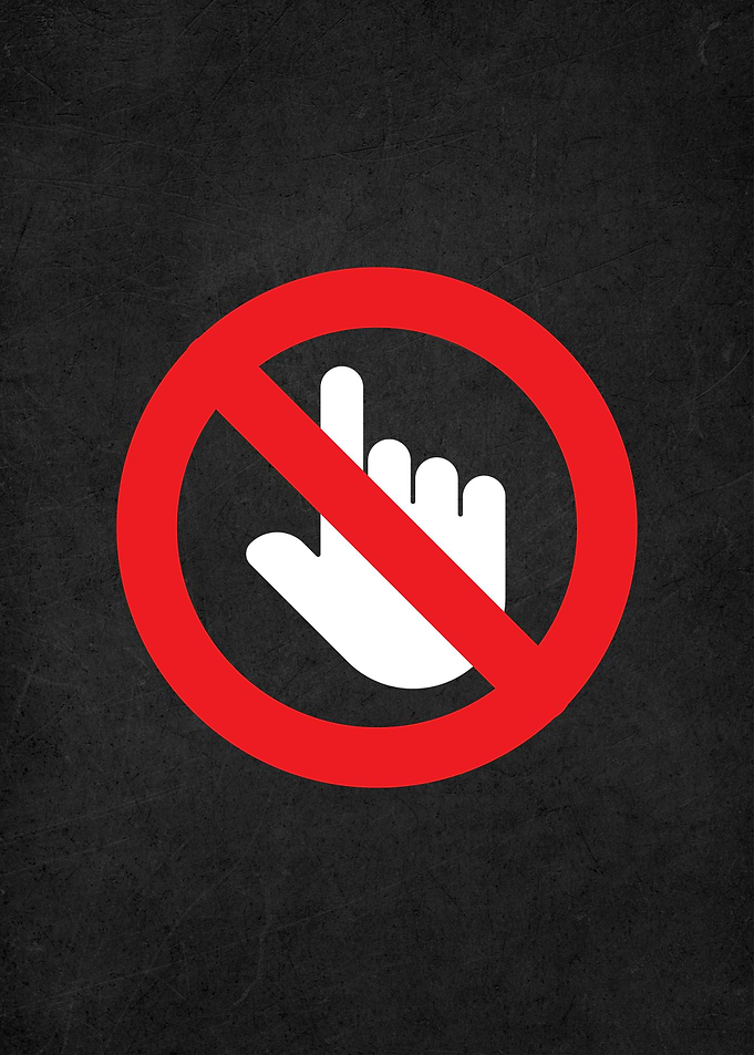 do not touch sign