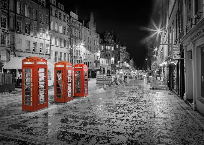 Telephone boxes Edinburgh