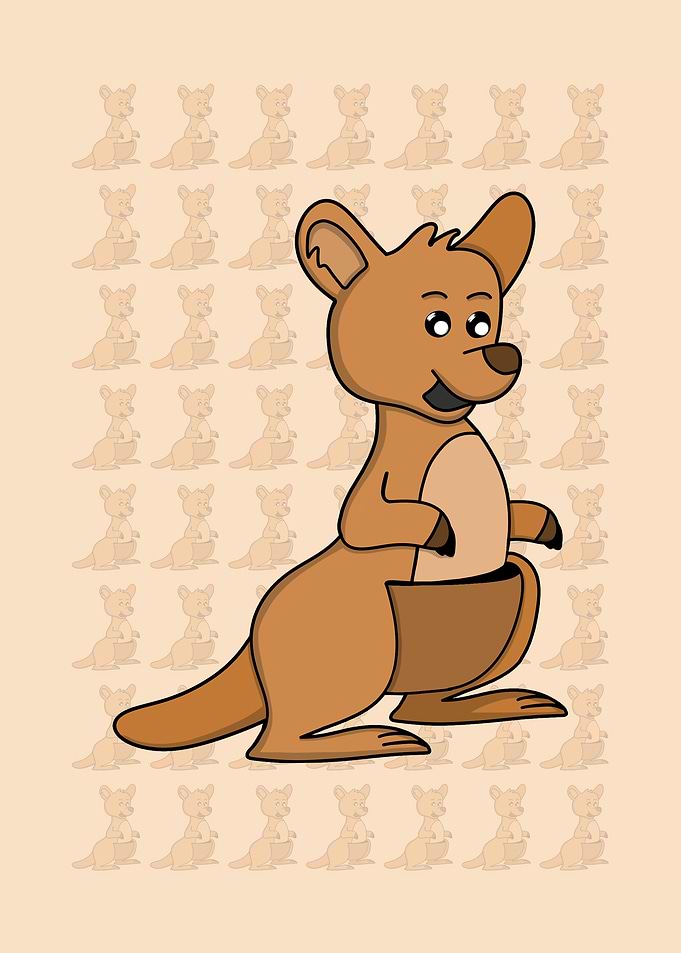 Adorable Happy Kangaroo