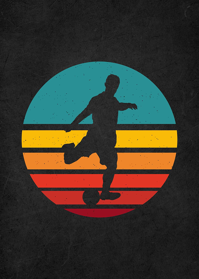 vintage retro free kick