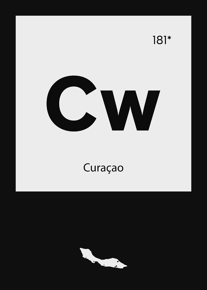 Curacao Country Map