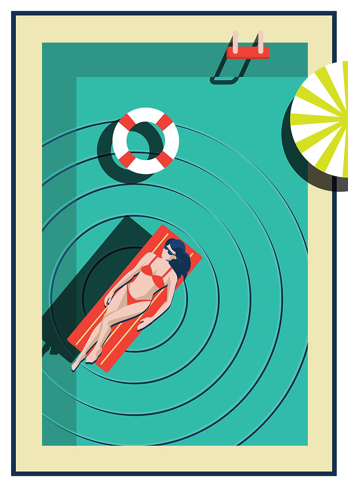 Woman By The Pool