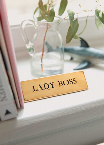 Lady Boss nameplate
