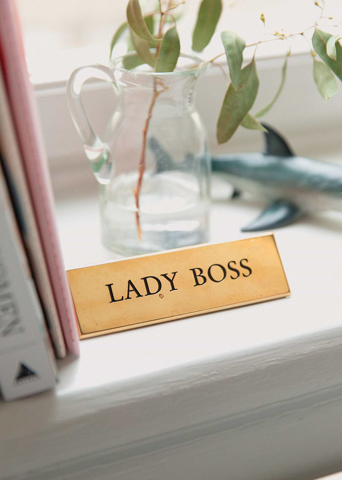 Lady Boss nameplate