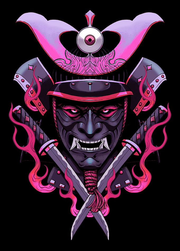 Pink Shogun warrior mask