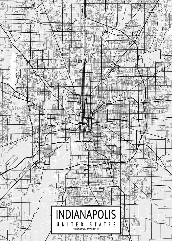Indianapolis Map Light