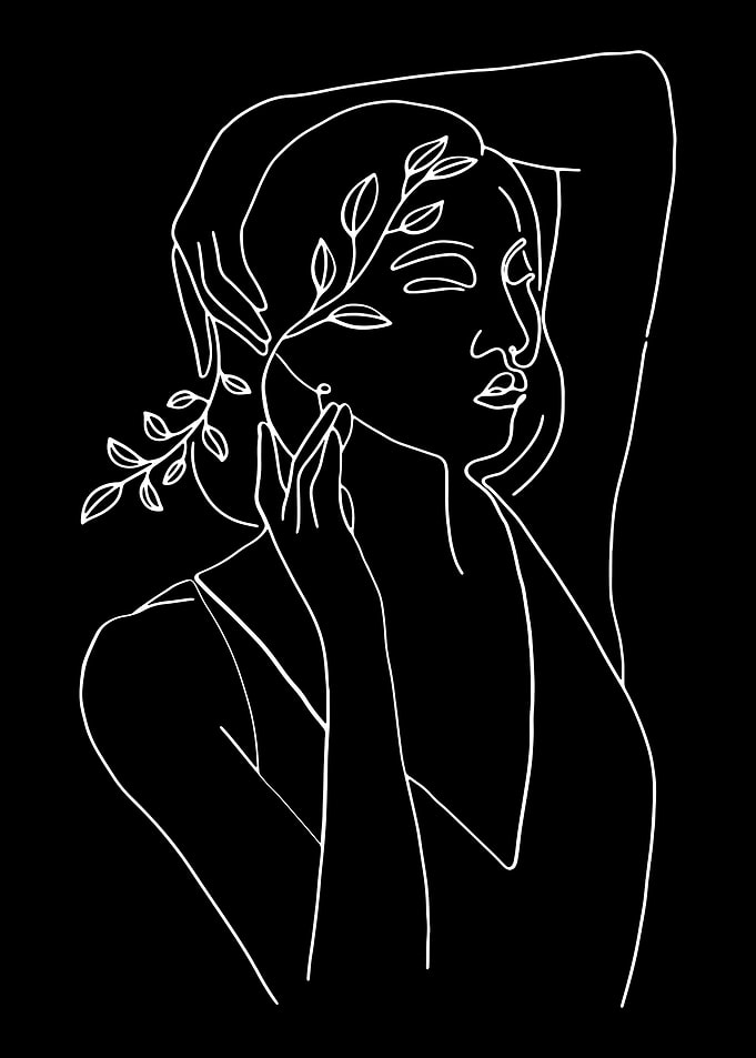 One Line Art Woman