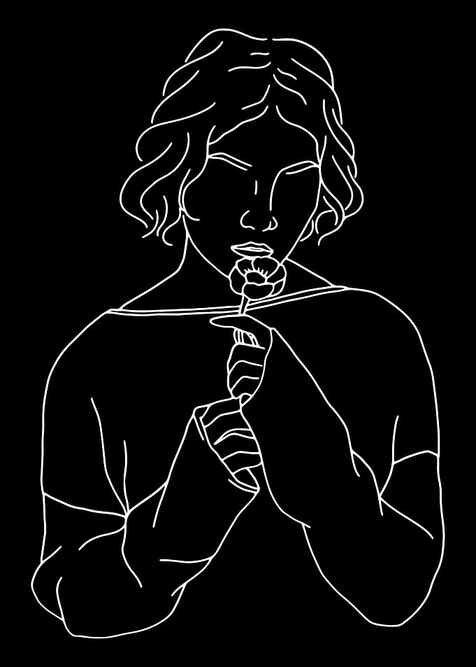 One Line Art Woman