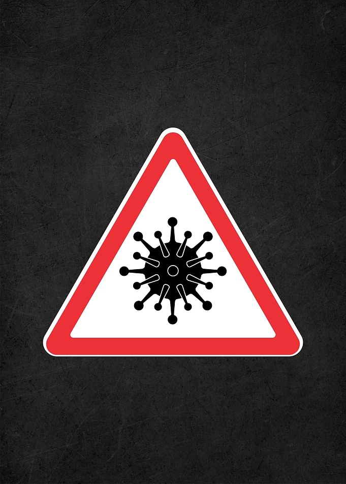 warning covid 19 sign