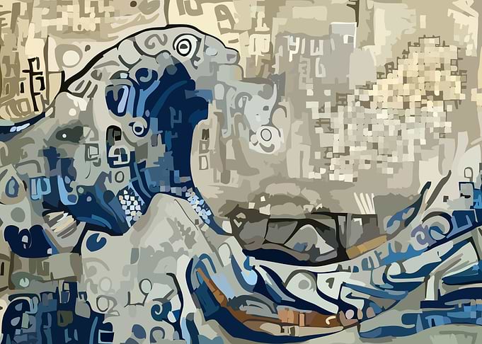 abstract kanagawa wave