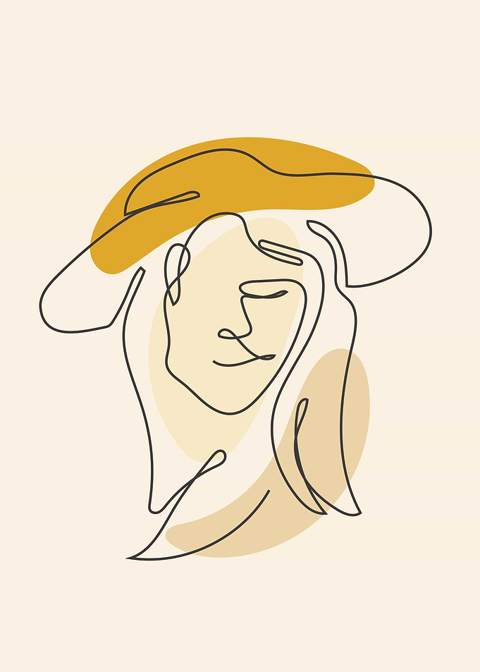 Funny Man line drawing