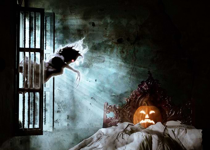 Scared Pumpkin Man