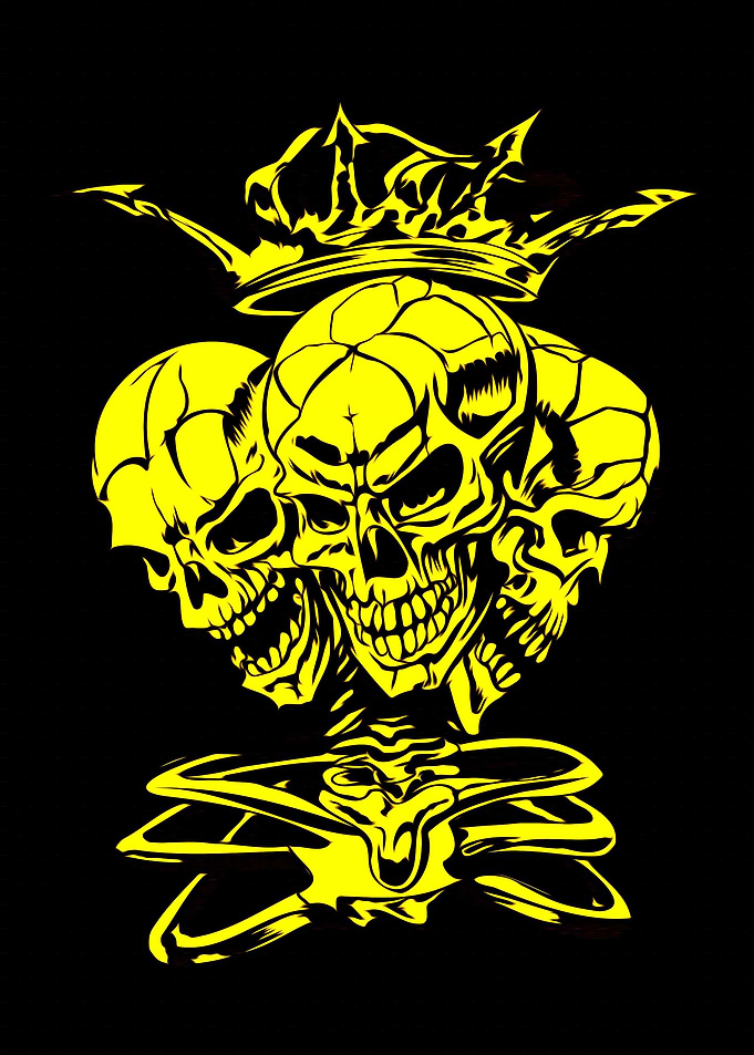 Triple skull art