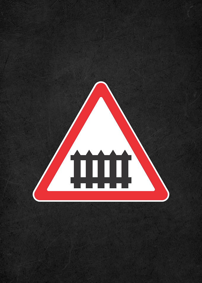 warning train sign