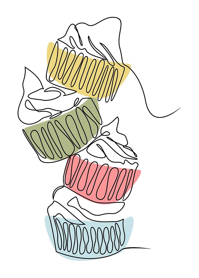 cup cake illustration