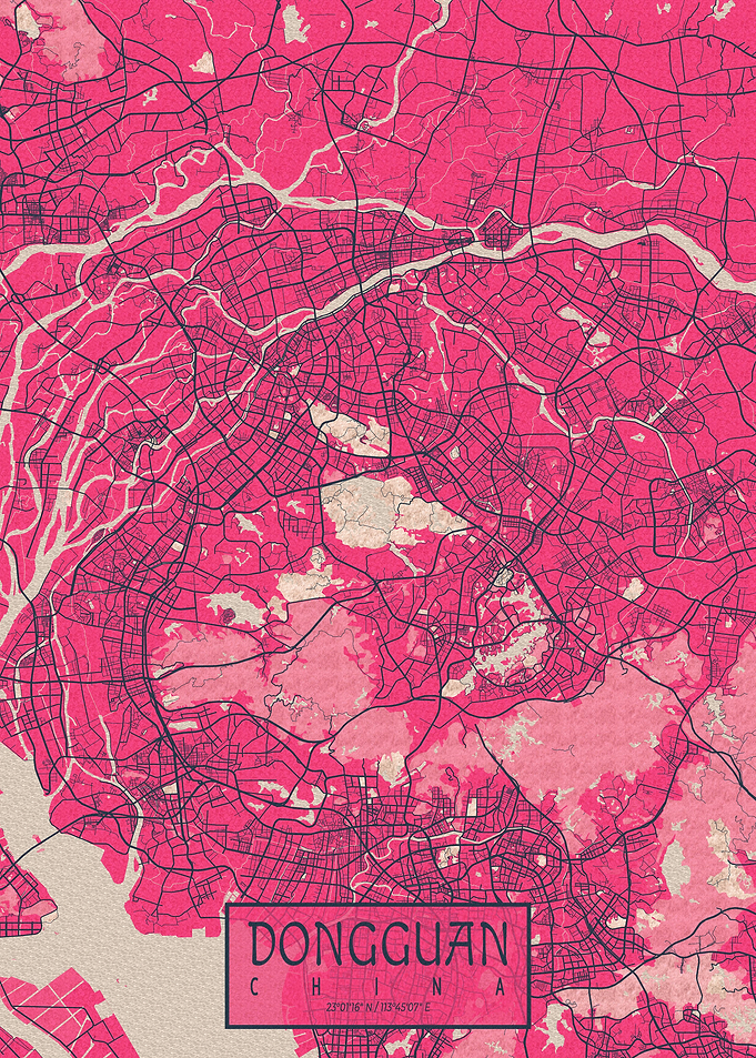 Dongguan City Map Blossom