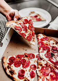 Extra large pizza slice