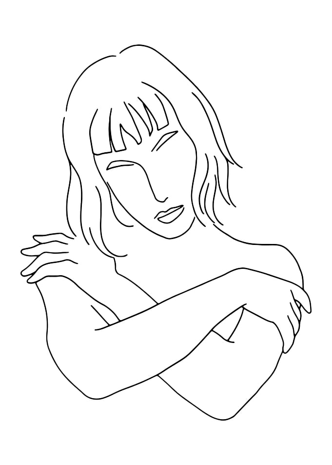 One Line Art Woman