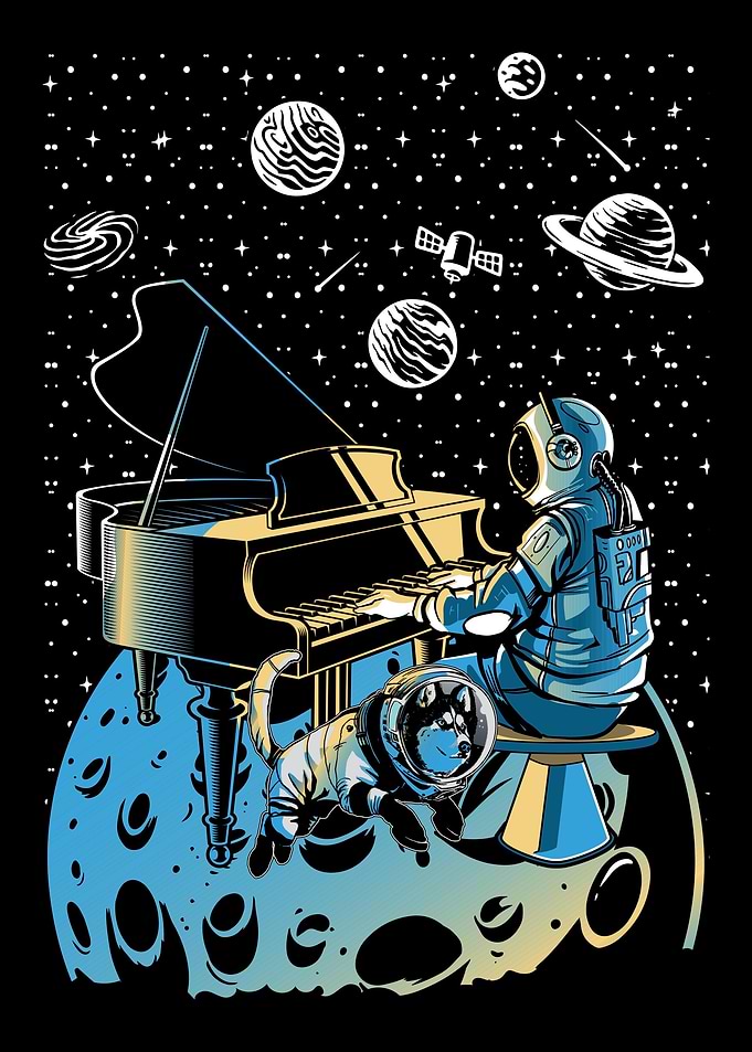 Piano Playing Astronaut