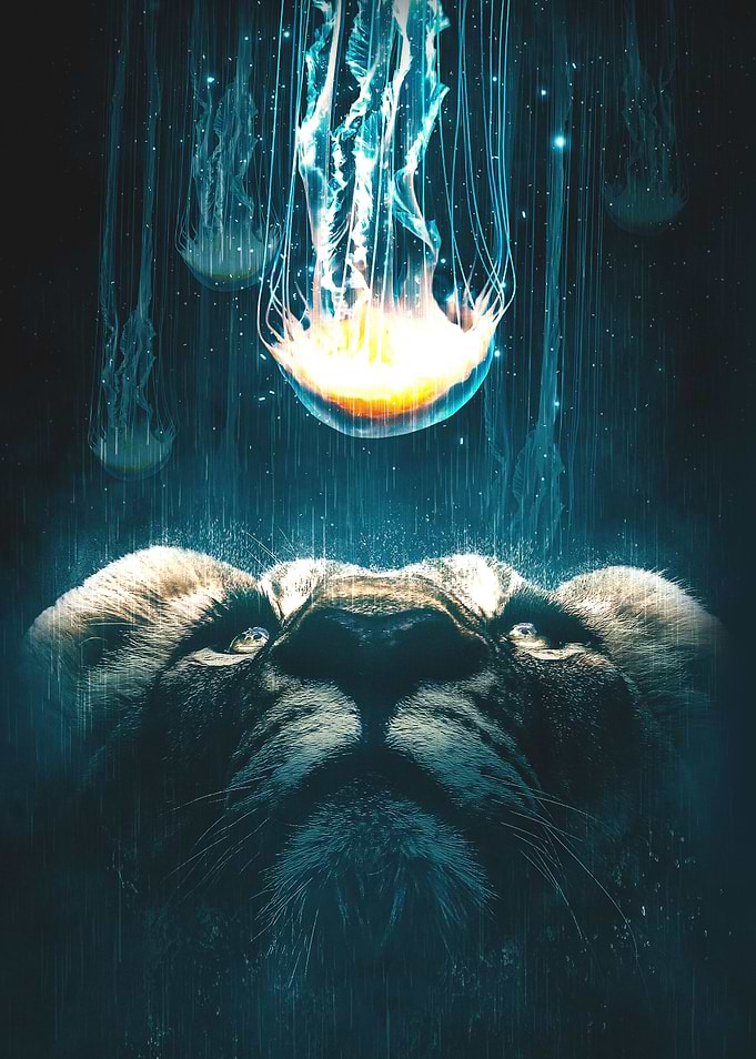 Lion and Jellyfish