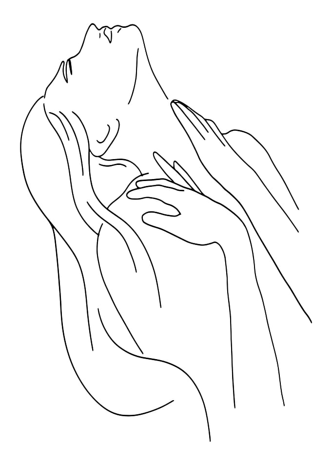 One Line Art Woman