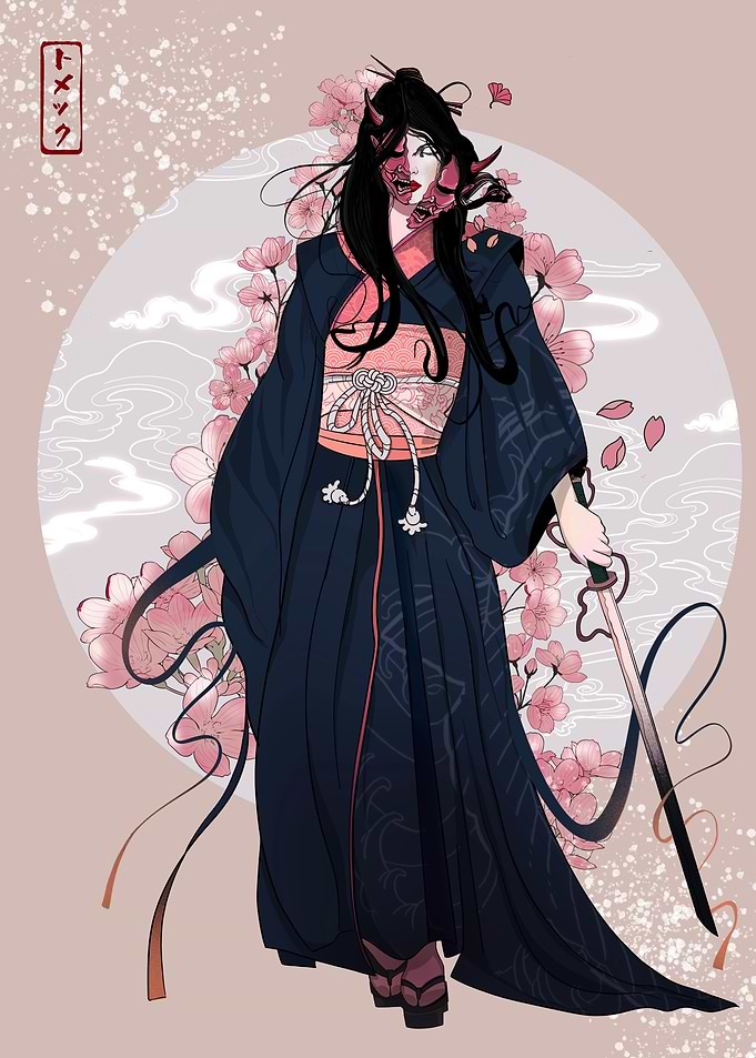 Hannya Mask Demon Geisha