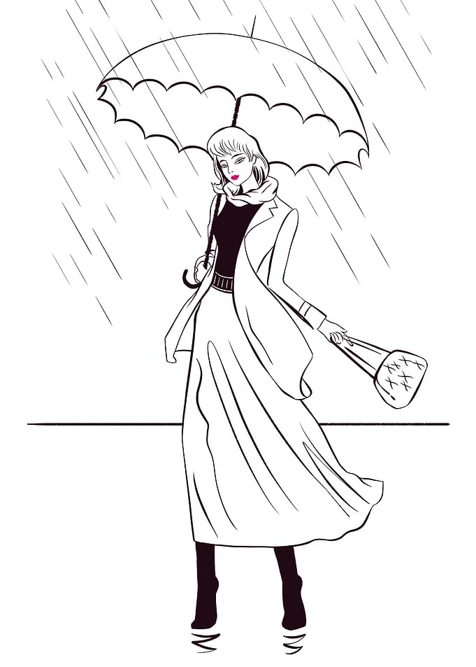 Woman with umbrella