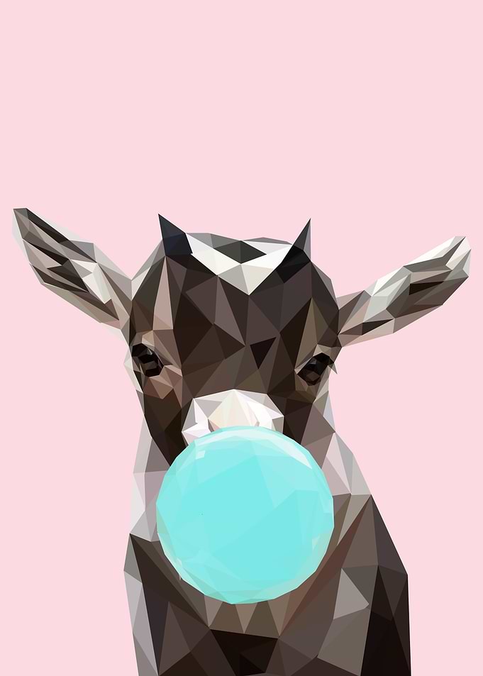 goat bubble gum animal