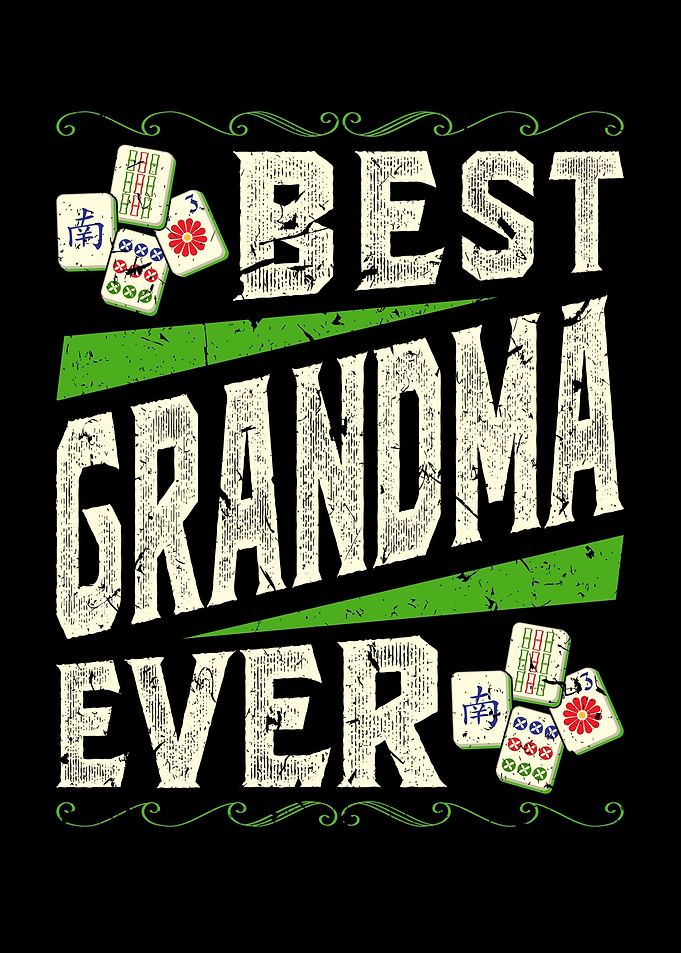 Mah Jong Player Grandma