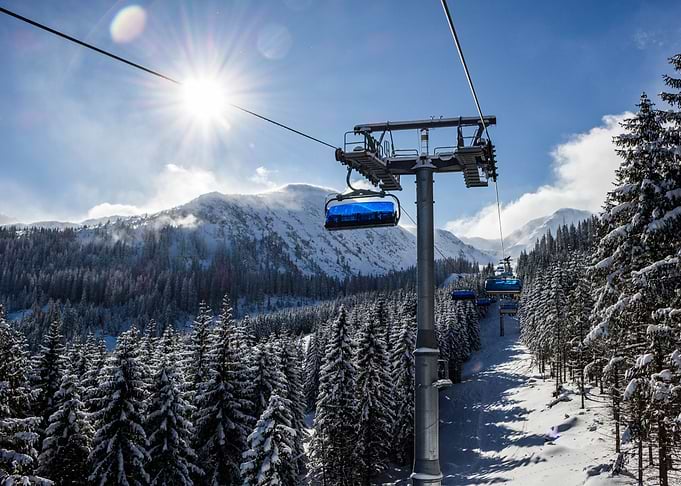 Perfect setting for skiing