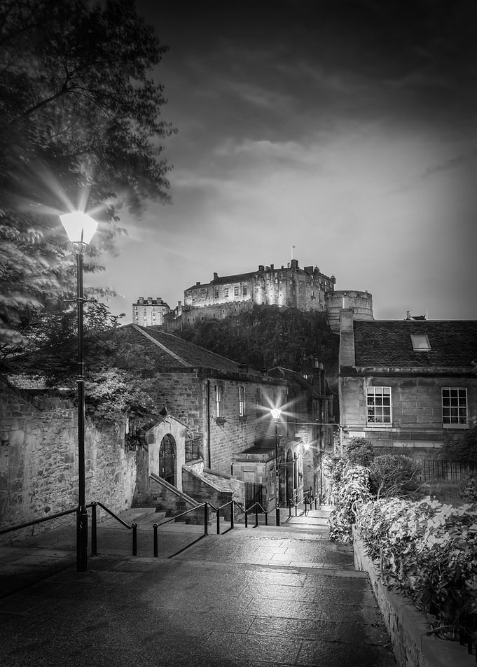 Edinburgh Castle at night
