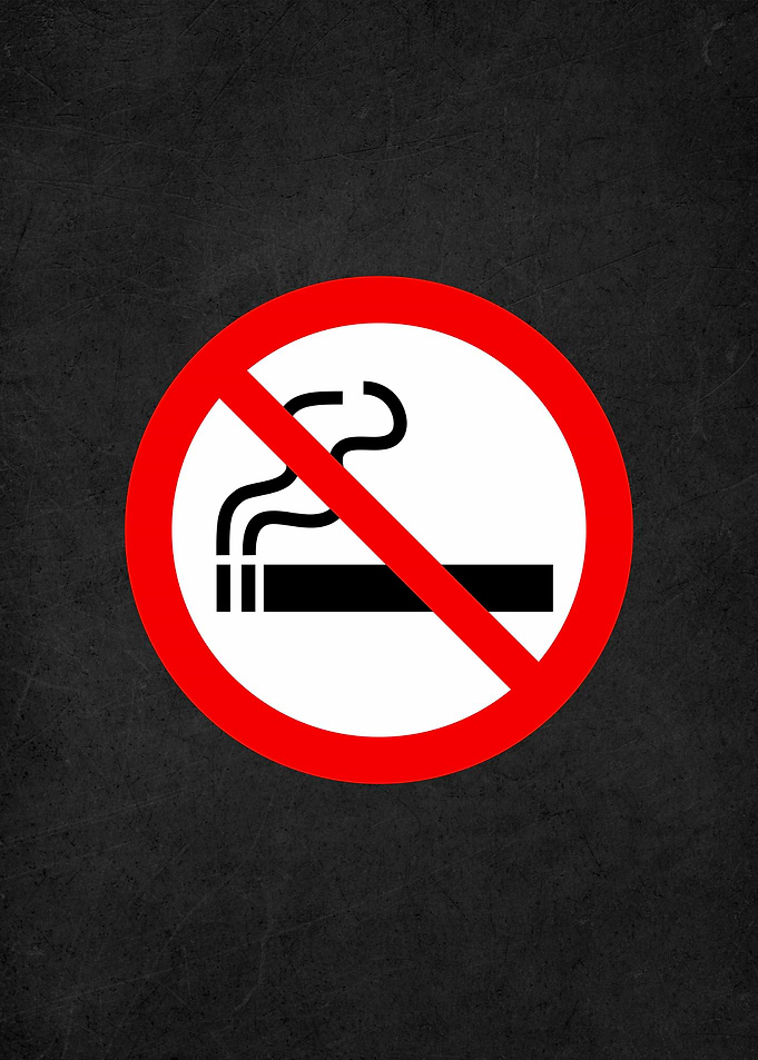 no smoking road sign