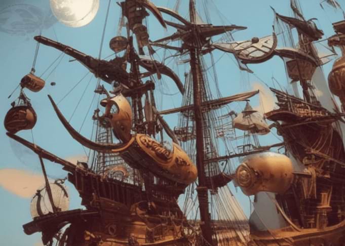 Steampunk Pirate ship