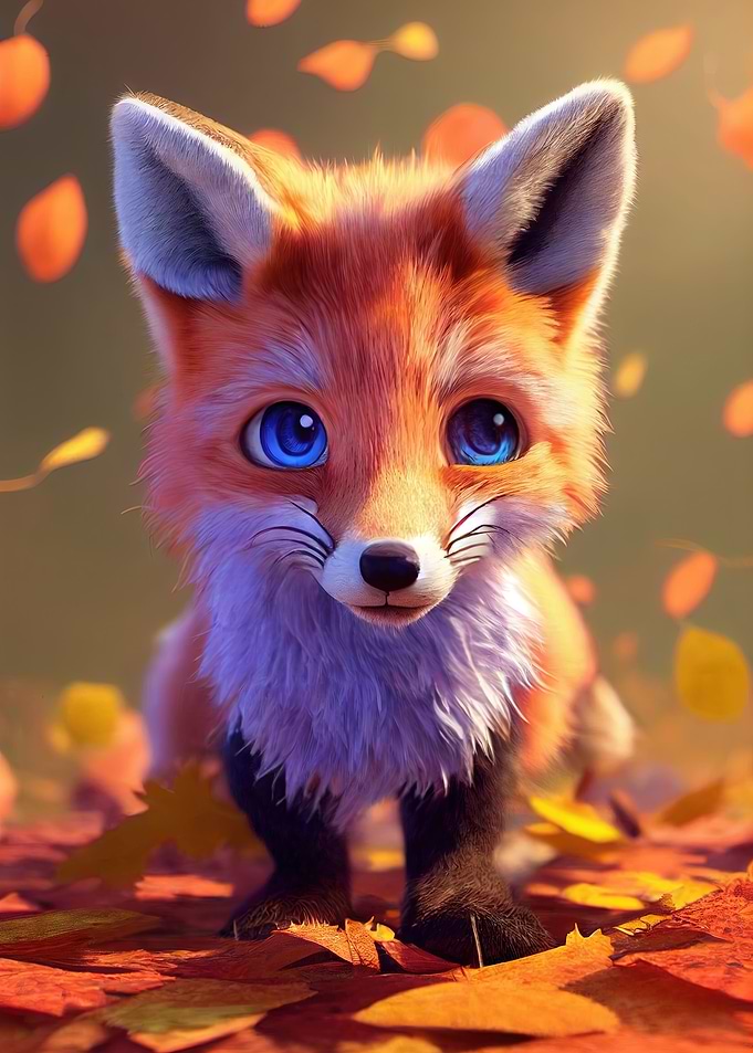 Cute Baby Fox