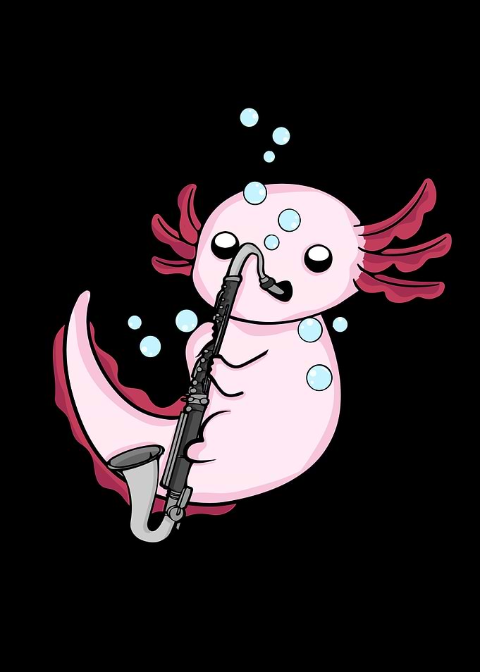 Bass Clarinet Gift Axolotl