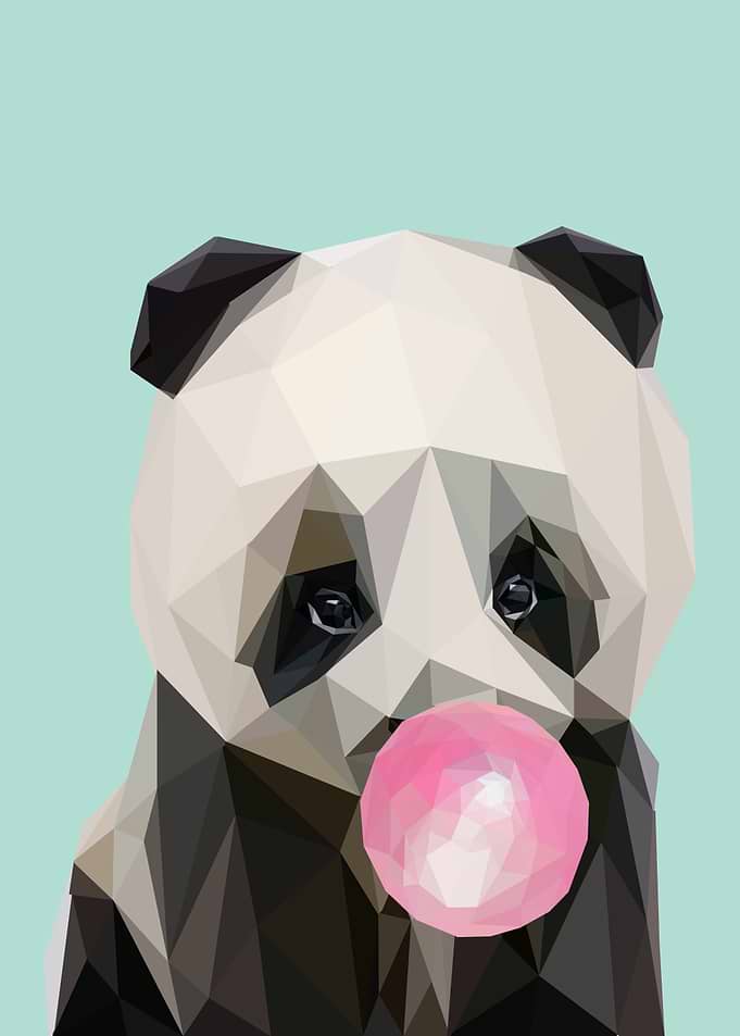 panda bubble gum animal